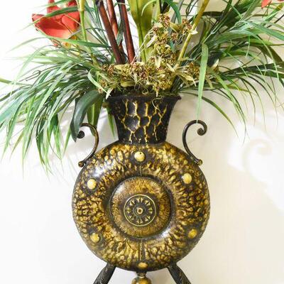 Metal Vase with Artificial Flowers 19