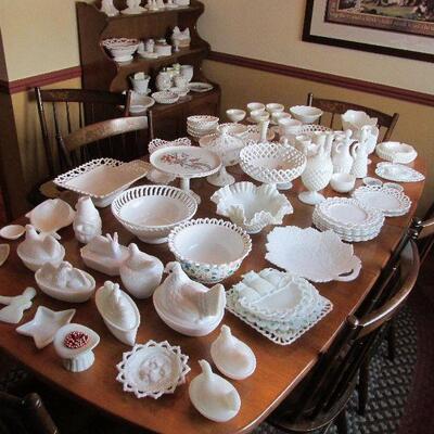 Antique milk glass