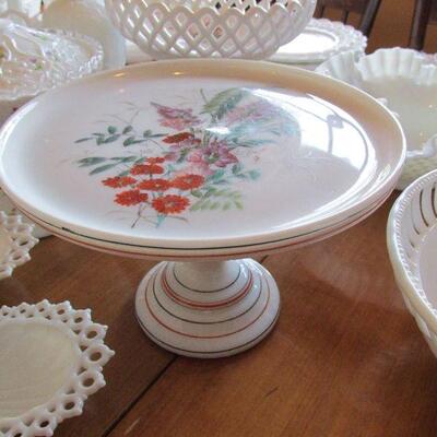 Hand painted antique cake stand