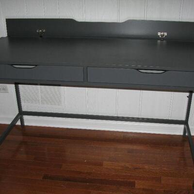 very nice gray work desk BUY IT NOW $ 95.00