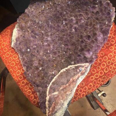 Large Amethyst cluster from Uruguay featuring crystal druzy accents - $600