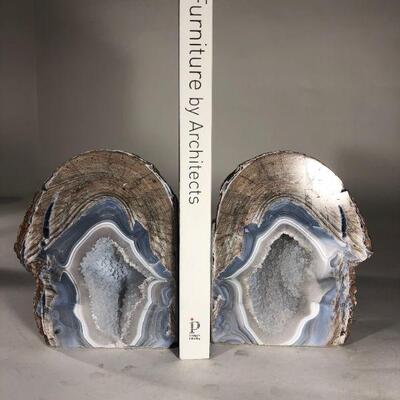 Assorted Geode bookends with heavy crystals and beautiful colors - $35 per pair