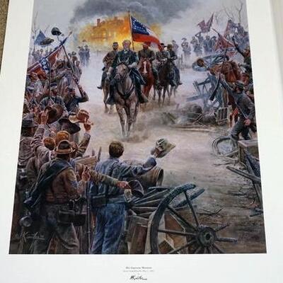 1022	MORT KUNSTLER LIMITED ED PRINT  SIGNED AND NUMBERED 137, *HIS SUPREME MOMENT*. 27 IN X 32 1/4 IN OVERALL
