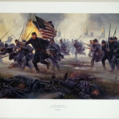 1010	MORT KUNSTLER LIMITED ED PRINT  SIGNED AND NUMBERED 782, *IN THE HANDS OF PROVIDENCE*. 23 1/2 IN X 33 IN OVERALL

