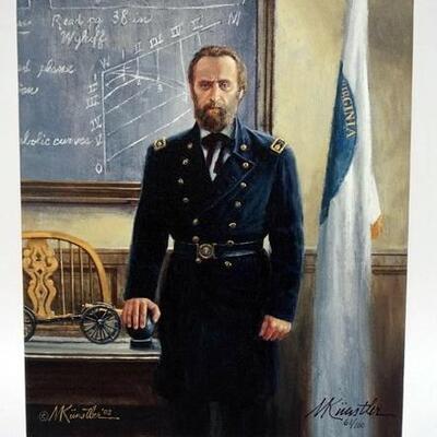 1001	MORT KUNSTLER LIMITED ED GICLEE ON CANVAS SIGNED AND NUMBERED 61/100, *THE PROFESSOR FROM VIRGINIA*. 12 IN X 14 IN
