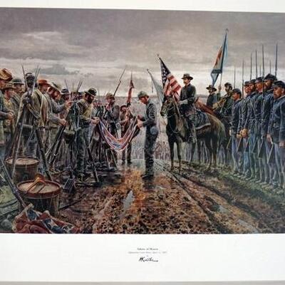 1069	MORT KUNSTLER LIMITED ED PRINT  SIGNED AND NUMBERED 1057, *SALUTE OF HONOR*. 23 IN X 39  IN OVERALL
