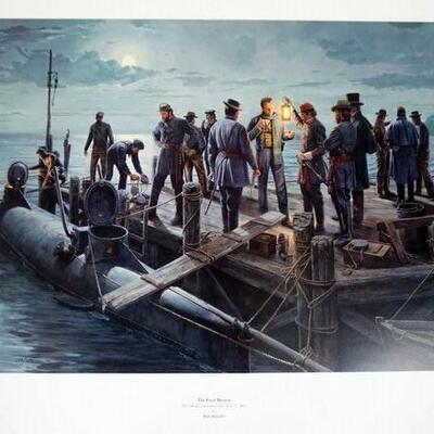 1009	MORT KUNSTLER LIMITED ED PRINT  SIGNED AND NUMBERED 279, *THE FINAL MISSION*. 24 IN X 32 IN OVERALL

