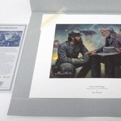 1105	MORT KUNSTLER LIMITED ED PRINT  SIGNED AND NUMBERED 782, *TACTICS AND STRATEGY*, 15 IN X 13 1/2 IN 
