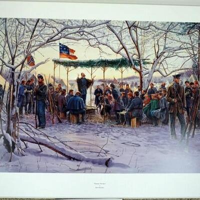 1003	MORT KUNSTLER LIMITED ED PRINT  SIGNED AND NUMBERED 34, *SUNRISE SERVICE*. 24 IN X 32 IN OVERALL
