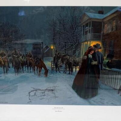 1076	MORT KUNSTLER LIMITED ED PRINT  SIGNED AND NUMBERED 2235, *WAYSIDE FAREWELL*. 22 1/4 IN X 33 IN OVERALL
