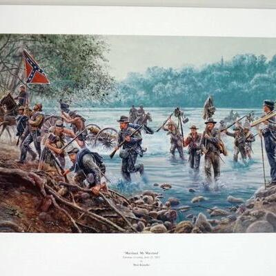 1006	MORT KUNSTLER LIMITED ED PRINT  SIGNED AND NUMBERED 741, *MARYLAND, MY MARYLAND*. 18 1/4 IN X 35 IN OVERALL
