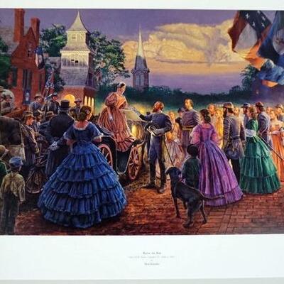 1028	MORT KUNSTLER LIMITED ED PRINT  SIGNED AND NUMBERED 742, *BEFORE THE BALL*. 23 1/2 IN X 33 IN OVERALL
