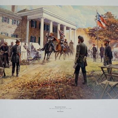 1019	MORT KUNSTLER LIMITED ED PRINT  SIGNED AND NUMBERED 782, *SHENANDOAH AUTUMN*. 28 IN X 33 IN OVERALL
