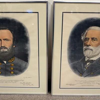 1127	FRAMED JACKSON AND LEE PRINTS, 27 1/2 IN X 22 1/2 IN
