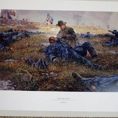 1015	MORT KUNSTLER LIMITED ED PRINT  SIGNED AND NUMBERED 447, *ANGEL OF MARYE'S HEIGHTS*. 23 IN X 33 IN OVERALL
