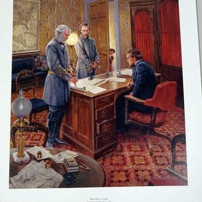 1036	MORT KUNSTLER LIMITED ED PRINT  SIGNED AND NUMBERED 744, *WHITE HOUSE STRATEGY*. 27 IN X 23 1/4 IN OVERALL
