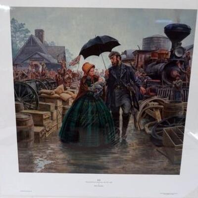 1074	MORT KUNSTLER LIMITED ED PRINT  SIGNED AND NUMBERED 1055, *JULIA*. 23 1/2 IN X 22 3/4 IN OVERALL

