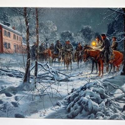1020	MORT KUNSTLER LIMITED ED GICLEE ON CANVAS  SIGNED AND NUMBERED CG25, *SHENANDOAH STRATEGY*. A TRIBUTER TO THE LEGEND SERIES I/VIII,...