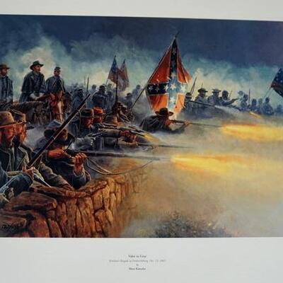 1056	MORT KUNSTLER LIMITED ED PRINT  SIGNED AND NUMBERED 782, *VALOR IN GRAY*. 20 1/4 IN X 28  IN OVERALL
