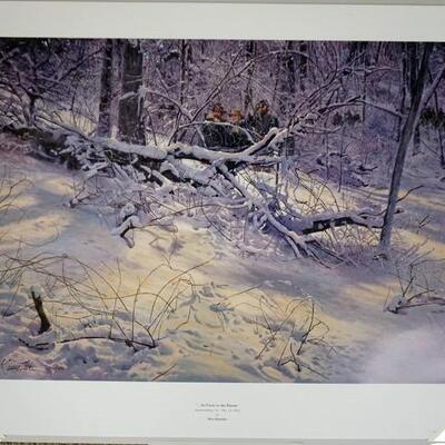 1012	MORT KUNSTLER LIMITED ED PRINT  SIGNED AND NUMBERED 742, *SO CLOSE TO THE ENEMY*. 24 IN X 30 IN OVERALL
