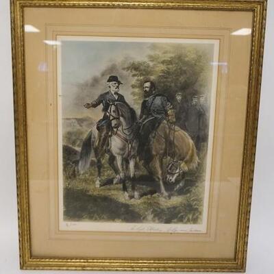 1101	FRAMED  PRINT *THE LAST MEETING OF LEE AND JACKSON*, 21 1/2 IN X 25 3/4 IN
