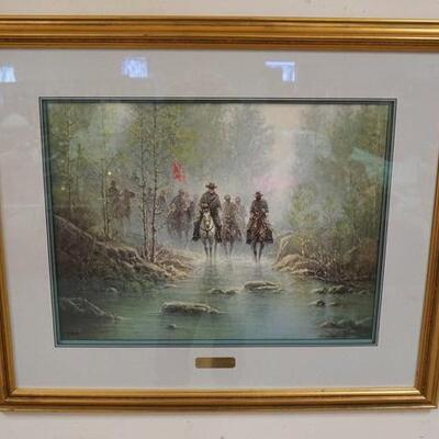 1135	FRAMED LIMITED ED & NUMBERED PRINT DEPICTING THE CIVIL WAR BY G HARVEY *THE HOPE OF THE CONFEDERACY* W/COA, 5394/125000, 38 IN X 31...