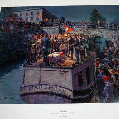 1035	MORT KUNSTLER LIMITED ED PRINT  SIGNED AND NUMBERED 456, *GOING HOME*. 24 IN X 29 IN OVERALL
