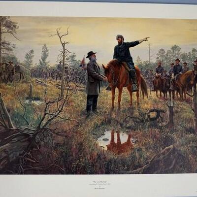 1033	MORT KUNSTLER LIMITED ED PRINT  SIGNED AND NUMBERED 451, *THE LAST MEETING*. 24 1/4 IN X 31 3/4 IN OVERALL
