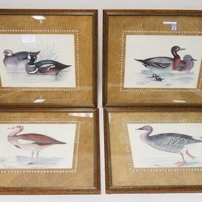 1110	LOT OF FOUR FRAMED & MATTED DUCK PRINTS 21 1/2 IN X 17 1/2 IN INCLUDING FRAME 

