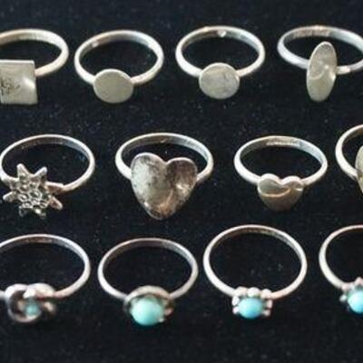 1255	24 STERLING SILVER RINGS, APPROXIMATE WEIGHT INCLUDING STONES IS 1.435	25	50	10	PLEASE PAY ATTENTION FOR DAILY ADDITIONS TO THIS...