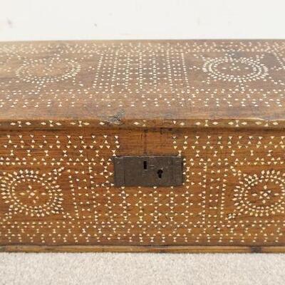 1197	SMALL WOOD DOVETAILED ASIAN CHEST W/MOTHER OF PEARL INLAID DESIGNS, 23 1/4 IN X 11 1/4 IN X 10 IN	75	150	50	PLEASE PAY ATTENTION FOR...
