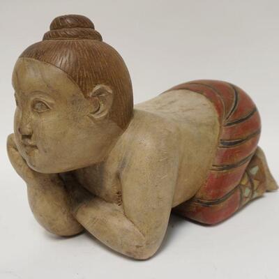 1185	CARVED WOODEN ASIAN FIGURE, 13 1/4 IN LONG X 10 IN HIGH	50	100	25	PLEASE PAY ATTENTION FOR DAILY ADDITIONS TO THIS SALE. PARTIAL...