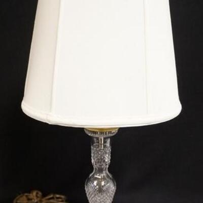1107	WATERFORD TABLE LAMP. 24 1/2 IN H 
