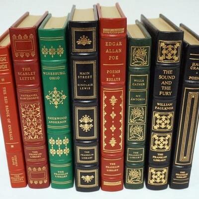 1026	GROUP OF 8 LEATHER BOUND GILT EDGE FRANKLIN LIBRARY BOOKS
