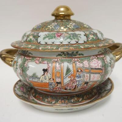 1180	ASIAN COVERED DOUBLED HANDLED TUREEN W/UNDERPLATE, 11 IN HIGH	50	100	25	PLEASE PAY ATTENTION FOR DAILY ADDITIONS TO THIS SALE....