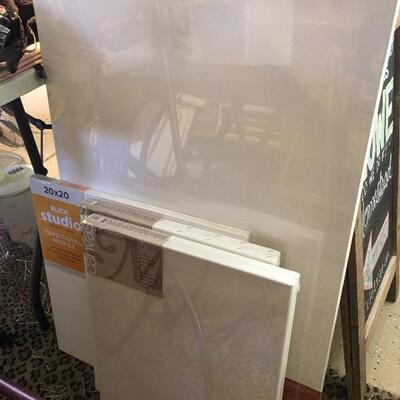 Tons of painting supplies like canvas in all sizes 