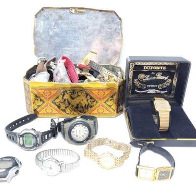 218	
Lot Of Watches
Brands Include Timex, Benrus, Dufonte, Shivas, Victor, Quartz, And More