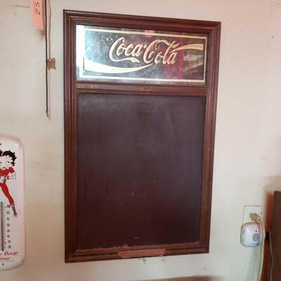 576	
Coca- Cola Blackboard
Measures Approx: 19.5