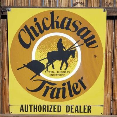 #1002 â€¢ Chickasaw Trailers Double Sided Sign