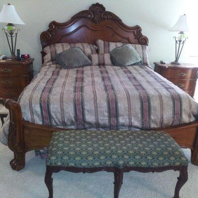 Cal King mattress from Sealy, $195  frame  $95