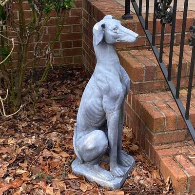Yard statue whippet Greayhound