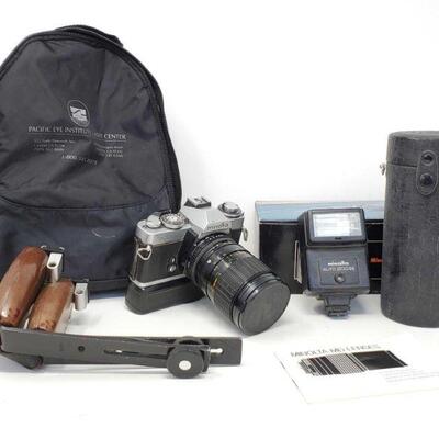 #2102 • Minolta Camera And Lens
