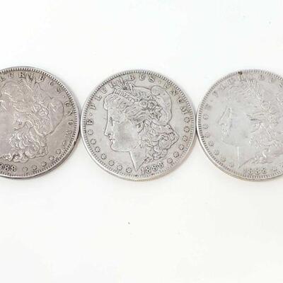 558	

3 1888 Morgan Silver Dollars
Philadelphia Mint Marks