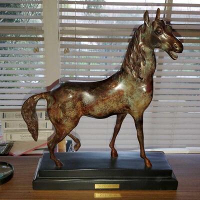 #5024 â€¢ Beautiful Bronze Titled Ketchum this was purchased from a gallery in Montana 20 years ago measures approx 16x18