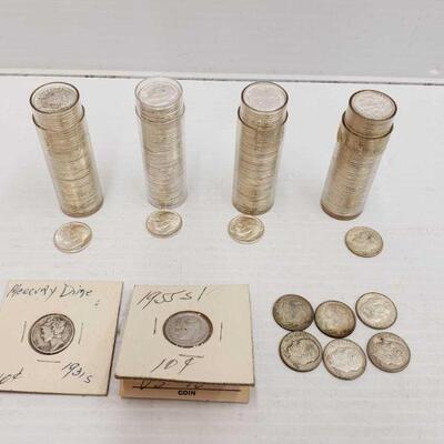 #612 â€¢ Approx 211 Silver Dimes Weighs 520g