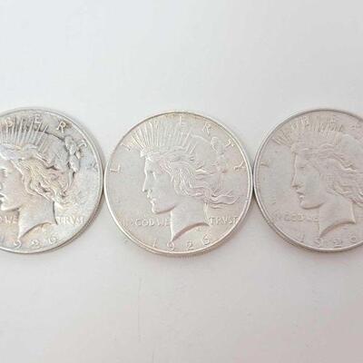 588	

3 1926 Silver Peace Dollars
3 1926 Silver Peace Dollars