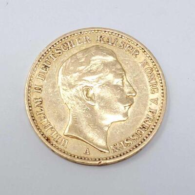 536	

1890 Germany 20 Mark Gold Coin
1890 Germany 20 Mark Gold Coin