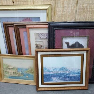 #3766 â€¢ 7 Pieces of Artwork 17"x14" and 26, 33"
