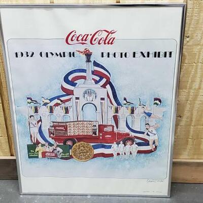 #3764 â€¢ Framed Coca-Cola Poster