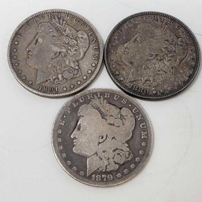 2626	

1879-S, 1880 and 1891 Morgan Silver Dollars
1879-S, 1880 and 1891 Morgan Silver Dollars